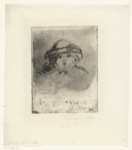Głowa dziewczyny Głowa dziecka autorstwa Francis Seymour Haden (Sir)
