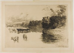 Rzeka Lancashire autorstwa Francis Seymour Haden