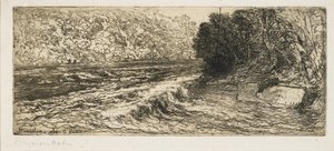 Prawdopodobne miejsce na łososia, 1889 autorstwa Francis Seymour Haden