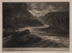 Łososia Rzeka autorstwa Francis Seymour Haden