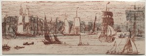 Szkic z Greenwich. autorstwa Francis Seymour Haden