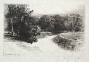 Zachód słońca w Irlandii, 1863. autorstwa Francis Seymour Haden