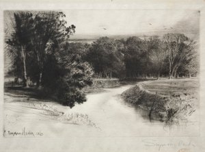 Zachód słońca w Irlandii, 1863. autorstwa Francis Seymour Haden