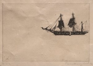 Naprawa kory, 1865. autorstwa Francis Seymour Haden