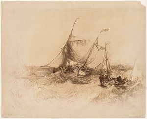 Molo w Calais. autorstwa Francis Seymour Haden