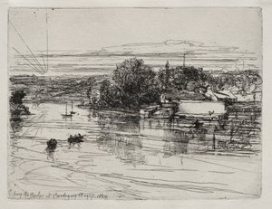 Most Cardigan, 1864. autorstwa Francis Seymour Haden