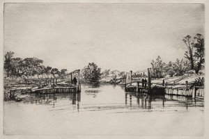 Zamek Egham autorstwa Francis Seymour Haden