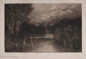 Łowienie lipienia autorstwa Francis Seymour Haden