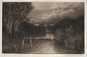 Łowienie lipienia, 1897. autorstwa Francis Seymour Haden
