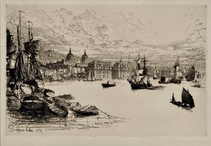 Greenwicz autorstwa Francis Seymour Haden