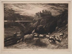 Harlecha, 1880. autorstwa Francis Seymour Haden