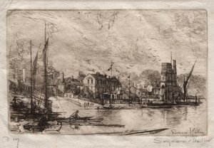 Harry Kellys, Putney. autorstwa Francis Seymour Haden