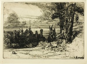 Dom Horsleya w Willesley autorstwa Francis Seymour Haden