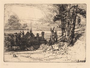 Horsleys House w Willesley, 1865. autorstwa Francis Seymour Haden