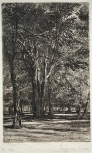 Ogrody Kensington (Większa Płyta) autorstwa Francis Seymour Haden