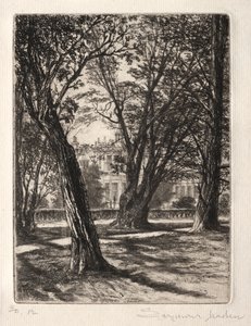 Ogrody Kensington (Mały Talerz) autorstwa Francis Seymour Haden