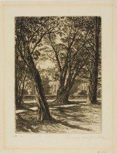Kensington Gardens, nr I (mały talerz) autorstwa Francis Seymour Haden