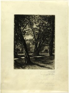 Kensington Gardens, nr I (mały talerz) autorstwa Francis Seymour Haden