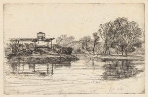 Kew, 1864. autorstwa Francis Seymour Haden