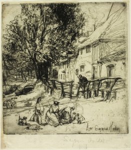 Kew Side, fragment autorstwa Francis Seymour Haden