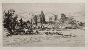 Zamek Kidwelly autorstwa Francis Seymour Haden