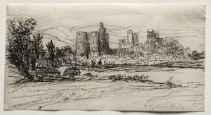 Zamek Kidwelly autorstwa Francis Seymour Haden
