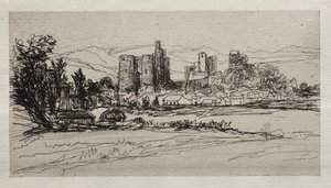 Zamek Kidwelly. autorstwa Francis Seymour Haden