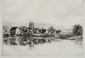 Miasto Kidwelly, 1859. autorstwa Francis Seymour Haden