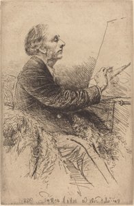 Autoportret przy sztalugach autorstwa Francis Seymour Haden