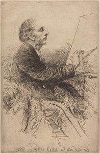 Autoportret przy sztaludze autorstwa Francis Seymour Haden