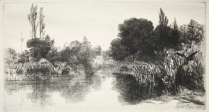 Shere Mill Pond (Większy Talerz) autorstwa Francis Seymour Haden