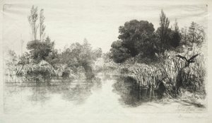 Shere Mill Pond (Większy Talerz) autorstwa Francis Seymour Haden