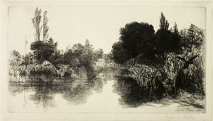 Shere Mill Pond, nr II (duża płyta) autorstwa Francis Seymour Haden