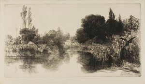 Shere Mill Pond, nr II (duża płyta) autorstwa Francis Seymour Haden