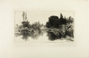Shere Mill Pond, nr II (duża płyta) autorstwa Francis Seymour Haden