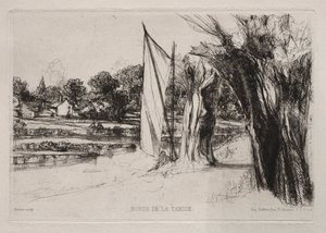 Thames Ditton - Z żaglem autorstwa Francis Seymour Haden