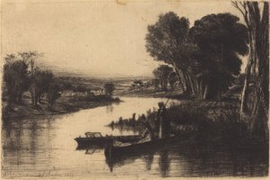 Rybacy z Tamizy autorstwa Francis Seymour Haden