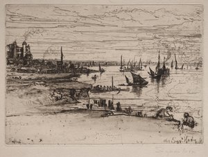 Karczma, Purfleet, 1869. autorstwa Francis Seymour Haden