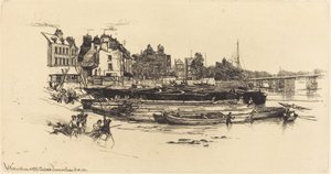 Dom Whistlera, Stara Chelsea autorstwa Francis Seymour Haden