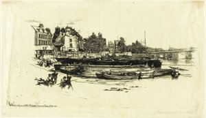 Dom Whistlera, Old Chelsea autorstwa Francis Seymour Haden