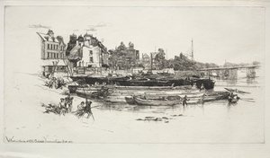 Dom Whistlers, Old Chelsea, 1863. autorstwa Francis Seymour Haden