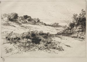Windmill Hill, nr 1, ok. godz. 1877 i później. autorstwa Francis Seymour Haden