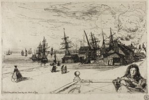 Tawerna Jachtowa, Erith, 1865 autorstwa Francis Seymour Haden