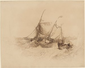 Molo w Calais autorstwa Francis Seymour Haden after Joseph Mallord William Turner