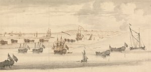 Hulki w Medway autorstwa Francis Swaine