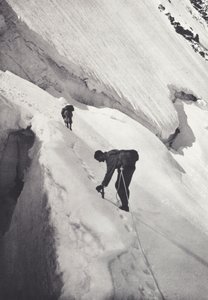 Alpy Pennińskie: Poniżej Col de Tournanche (zdjęcie czarno-białe)