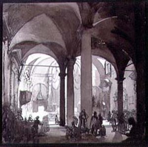 Widok wnętrza kościoła klasztornego, San Felice, Florencja, XX w. autorstwa Francis Sydney Unwin