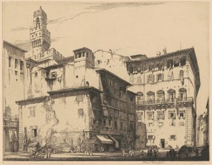 Municipio, Florencja autorstwa Francis Sydney Unwin