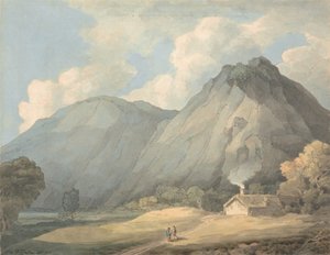 Craig yr Aderyn, niedaleko Llanfihangel-y-Pennant autorstwa Francis Towne