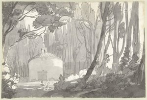 W parku van de Villa Mondragone we Frascati autorstwa Francis Towne